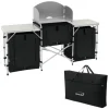 Hauki Camping Küche Schwarz Campingschrank Faltbar mit Tragetasche
