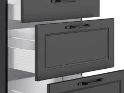 Held Küchen Küchenzeile Kempten 360 cm Grau/Graphit mit E-Geräten autark Indukt.