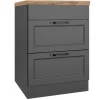 Held Küchen Kochfeldschrank Kempten 60 cm Grau/Graphit