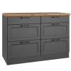 Held Küchen Unterschrank Kempten 120 cm Grau/Graphit