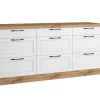 Held Küchen Unterschrank Kempten 180 cm Weiß/Wotan