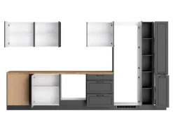 Held Küchen Winkelküche Kempten 360 cm ohne E-Geräte Graphit/Grau