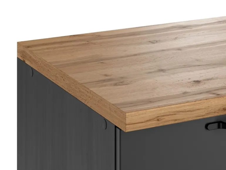 Held Küchen Winkelküche Kempten 240 cm ohne E-Geräte Graphit/Grau