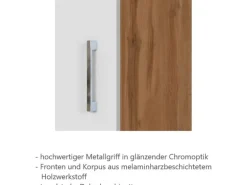 Held Möbel Küchen-Gefrierschrankumbau Sorrento 60x200x60 cm Weiß-WotanEiche