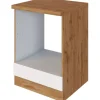 Held Möbel Küchen-Herdumbau Sorrento 60x85xT60cm Nische f. Ofen Weiß-WotanEiche