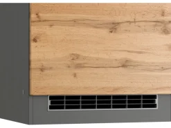 Held Möbel Küchen-Kühlschrank/Ofenumbauschrank  Turin 60 cm Wotaneiche/Graphit