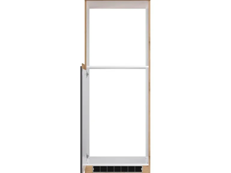 Held Möbel Küchen-Kühlschrank/Ofenumbauschrank Turin 60 cm Graphit/Wotaneiche