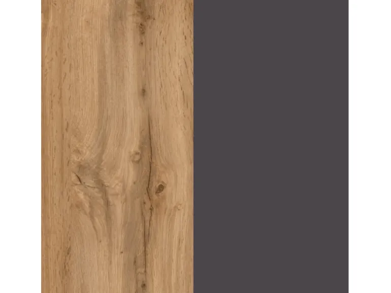 Held Möbel Küchen-Kühlschrank/Ofenumbauschrank Turin 60 cm Graphit/Wotaneiche