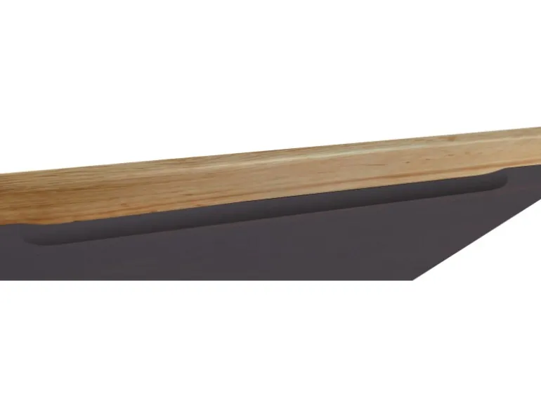 Held Möbel Küchen-Kühlschrank/Ofenumbauschrank Turin 60 cm Graphit/Wotaneiche
