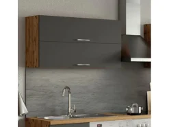 Held Möbel Küchen-Klapphängeschrank Sorrento B110xH57xT34cm Anthra.-WotanEiche