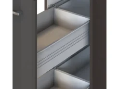 Held Möbel Küchenzeile Mailand 330 cm Grau Hochglanz-Grau Matt ohne E-Geräte