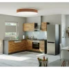 Held Möbel Küchenzeile Sorrento 210 cm Wotaneiche-Grafit Winkel