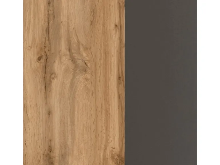 Held Möbel Küchenzeile Sorrento 210 cm Wotaneiche-Grafit Winkel
