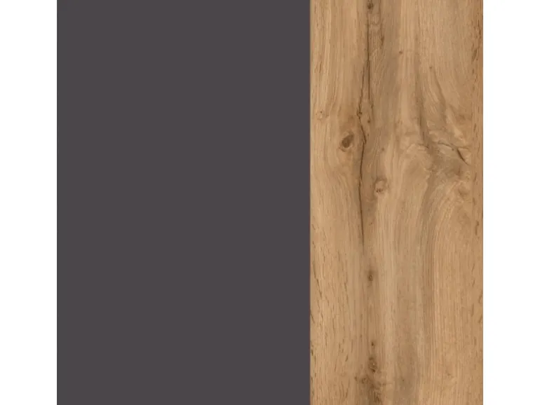 Held Möbel Küchenzeile Sorrento 210/ 270 cm Anthrazit-Wotaneiche Winkel