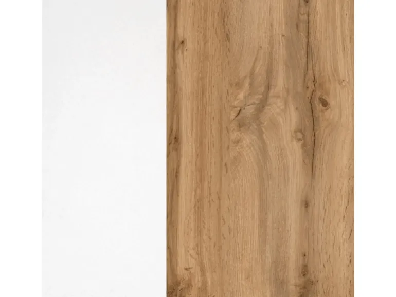 Held Möbel Küchenzeile Sorrento 210/ 270 cm Weiß-Wotaneiche o. E-Geräte Winkel