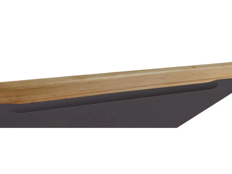 Held Möbel Küchenzeile Turin 330 cm Graphit-Wotaneiche mit E-Geräten
