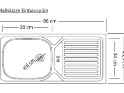 Held Möbel Spülenunterschrank Turin 120cm mit GSP-Blende WotanEiche/Graphit