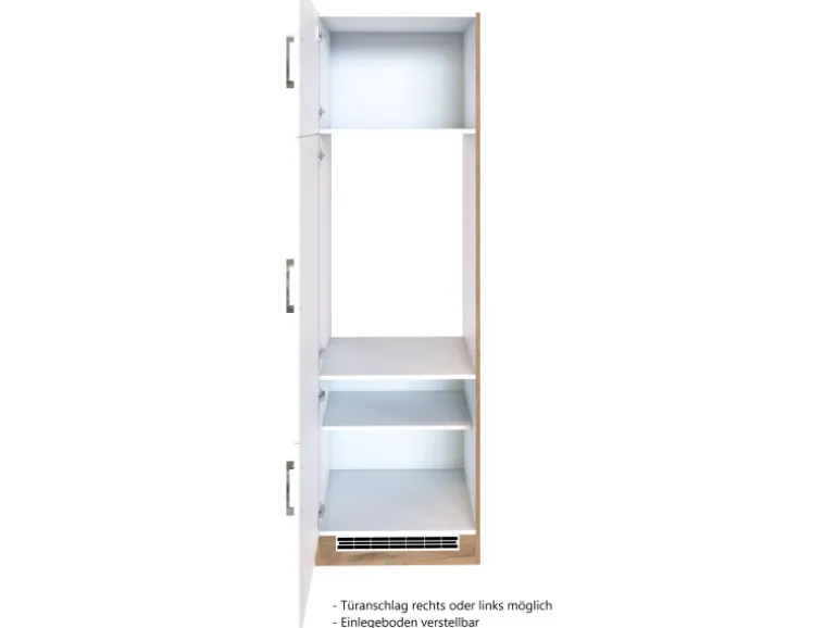 Held Möel Küchen-Kühlschr.umau Sorrento 60x200xT60cm Nische Weiß-WotanEiche