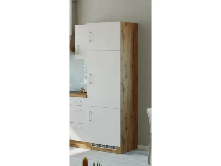 Held Möel Küchen-Kühlschr.umau Sorrento 60x200xT60cm Nische Weiß-WotanEiche