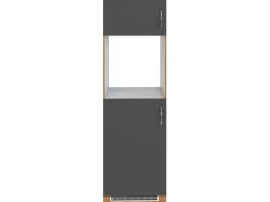 Held Möel Küchen-Ofen-Kühlschr.umau Sorrento 60x 200x T60cm Anthraz.-WotanEiche
