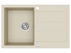 Helika Einbauspüle Granitverbundstoff  78 cm x 50 cm Elfenbein