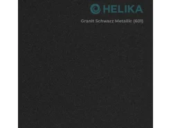 Helika Einbauspüle Tessa 49 cm x 51 cm Schwarz inkl. Kupferventil