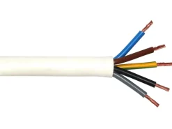 Herdanschlussleitung H05VV-F 5G2,5 Weiß 5 m