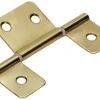 Hettich Lamellentürscharnier 81 mm x 22 mm Stahl vermessingt 3 Stück