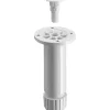 Hettich Sockelverstellfuß 100-110 x Ø 30 mm Kunststoff Weiß mit M10 1 Stück