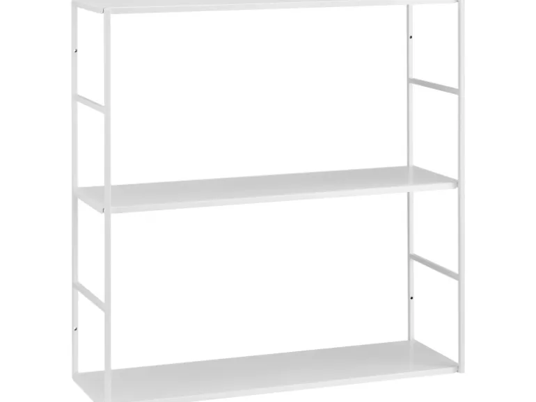 Hängeregal aus Metall 60 cm x 60 cm x 20 cm Weiss matt