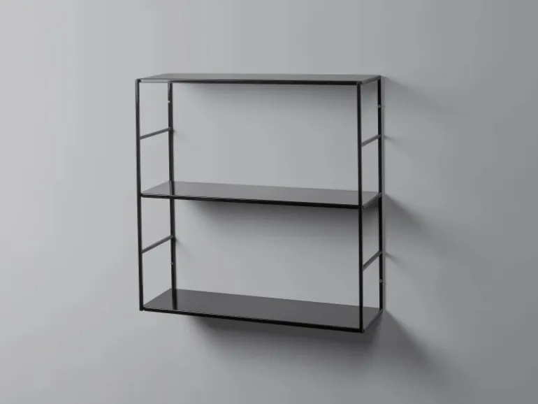 Hängeregal aus Metall 60 cm x 60 cm x 20 cm Weiss matt