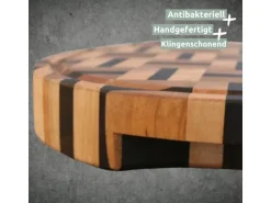 holz4home Schneidebrett Servierbrett Rund aus Birke