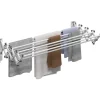 HOMCOM Wäscheständer Wand Ausziehbar Wäschetrockner  86 x 61 x 22 cm Silber