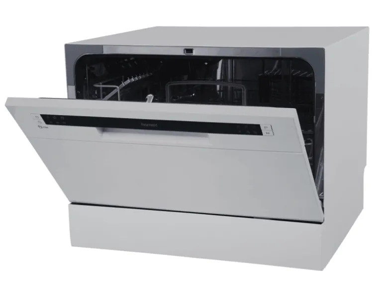 homeX Tischgeschirrspüler Mini Geschirrspüler mit 6 Programmen 6 Maßgedecke Aquastop GST6AE-S