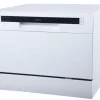 homeX Tischgeschirrspüler Mini Geschirrspüler mit 6 Programmen 6 Maßgedecke Aquastop GST6AE-W