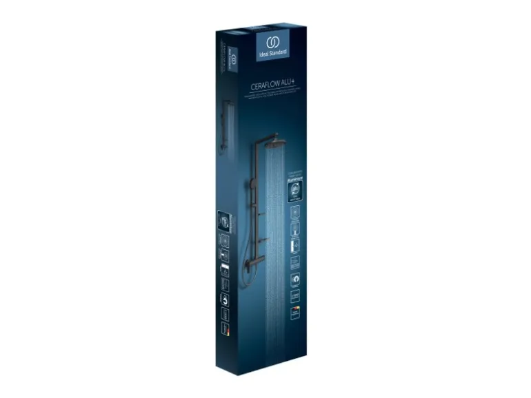 Ideal Standard Duschsystem Einhebel-Armatur mit 2 Brausen Schwarz Matt