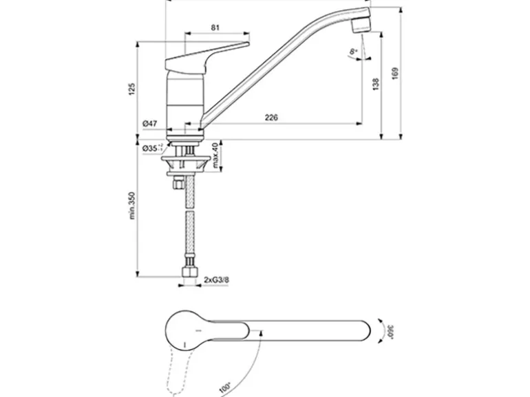 Ideal Standard Küchenarmatur Cerafit BlueStart Chrom
