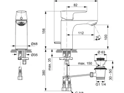 Ideal Standard Waschtischarmatur Connect Air Silver Storm