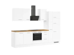 Impuls Küchen Küchenzeile IBZ43108V 310 cm Weiß ohne E-Geräte