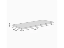 Kaindl Arbeitsplatte Beton Opalgrey 260 cm x 60 cm x 2,8 cm