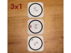 kalb Einbau Schnellladegerät 15W 7,5cm Druchmesser Kabelloses Laden 2x USB-Ports Induktionsladegerät Weiß