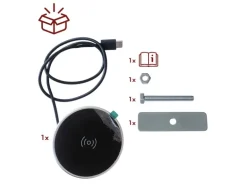kalb 15W Einbau Drahtlos Ladegerät USB-C Druchmesser 60mm Schnell Ladestation für Smartphones Möbel Induktion Schnellladegerät Wireless Charger Platio