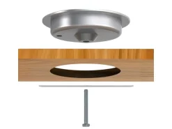 kalb 15W Einbau Drahtlos Ladegerät USB-C Druchmesser 60mm Schnell Ladestation für Smartphones Möbel Induktion Schnellladegerät Wireless Charger Platio