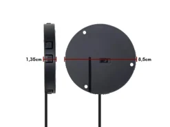 kalb 15W Unterbau Ladegerät Unsichtbar Durchmesser 85mm Induktive Ladestation Schwarz Montage Unter Möbelplatte Universell USB QC 3.0 Plug & Play