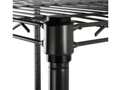 KARAT Gitterregal Rocky 250 kg Belastbarkeit 5 Böden Schwarz 90 x 45 x 200 cm