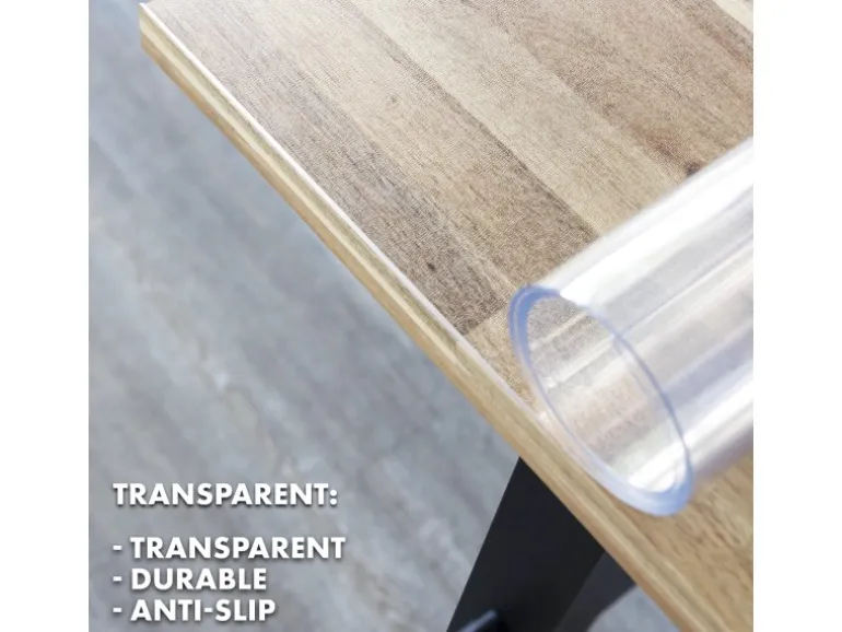 KARAT Tischfolie Imperial Transparent Mattiert mit Abgeschrägter Kante 50 x 130 cm