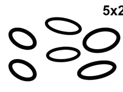 Kirchhoff O-Ring-Sortiment Gummi 5 Größen Schwarz 5 x 2 Stück