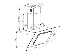 Klarstein Eleonora 60 Dunstabzugshaube 426 m³/h Touch-Panel Ambiente-Licht Schwarz