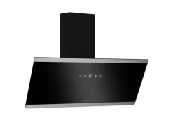 Klarstein FlashLine Dunstabzugshaube 90cm A++ 524m³/h 3 Stufen Touch LED Abluft/Umluft 100W Schwarz