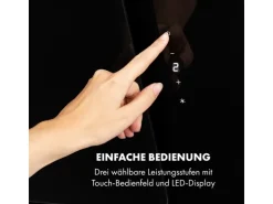 Klarstein Helena 60 Dunstabzugshaube 595 m³/h LED-Display Schwarz